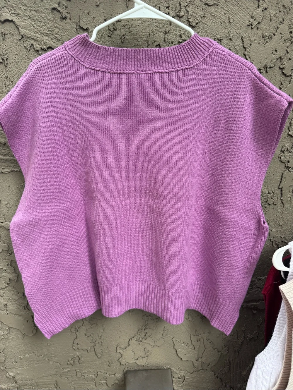 Free People Easy Street vest V-neck lavender Size XL